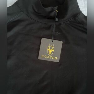 Women’s Coates NWT Black Mock Neck Long Sleeve Fitted Golf Shirt Size XL